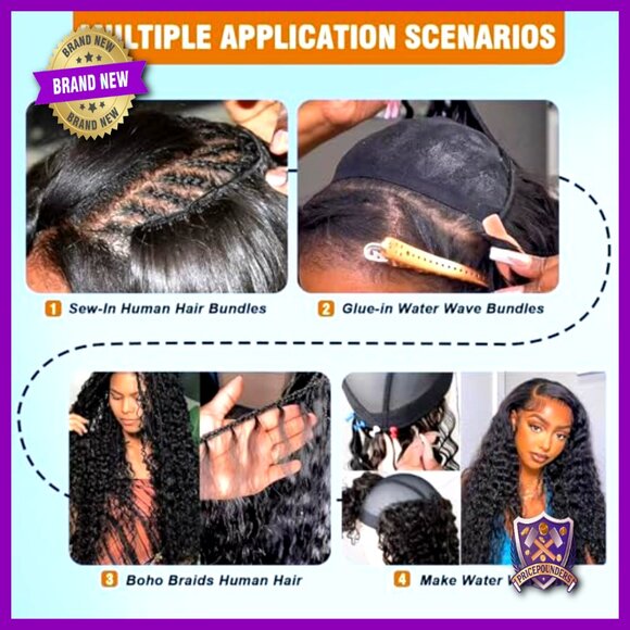 Water Wave Human Hair Bundles 12A Grade Unprocessed Brazilian Remy Weave main image 6